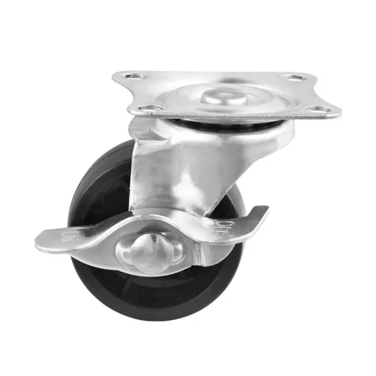 Rodizio Giratório De Plástico Com Trava 40mm