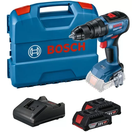 Parafusadeira Furadeira Impacto GSB 18V-50 Brushless C/ Carregador, 2 Baterias e Maleta Bosch