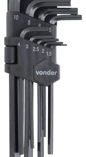 Jogo de Chave Allen Curta Vonder 1,5 A 10mm